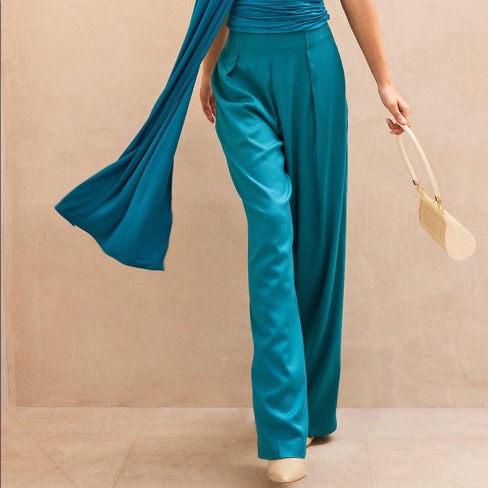 Cult Gaia cyan Tanya pants trousers